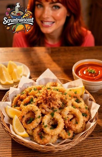 Classic Fried Calamari with Spicy Marinara 🦑🍅🌶️
