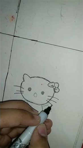 drawing of ballerina hello kitty 🐈 #hellokitty