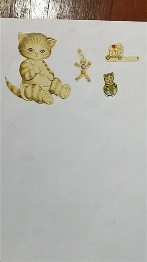 Paper doll: Cute Baby Cat #paper #play #paperdiy