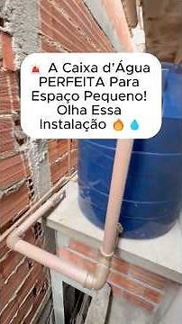 🚨 A Caixa d’Água PERFEITA Para Espaço Pequeno! Olha Essa Instalação 🔥💧 #CaixaDAgua #Hidraulica