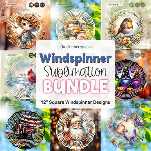 Windspinner Designs Bundle | Wind Spinner PNG Bundle | Windspinner Sublimation Designs (commercial Use) - Etsy