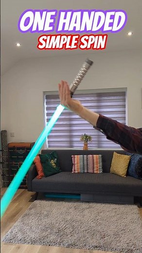 One handed simple lightsaber spin for beginners #starwars