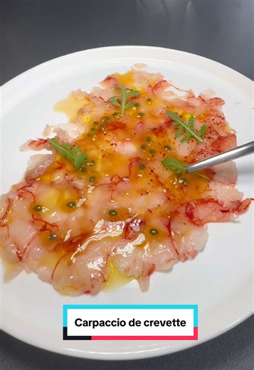 📚Recette 2 de mon livre : Carpaccio de Crevette Gambero rosso Le lien est en bio #recette #cuisine #relaxing #foodhacks #crevette