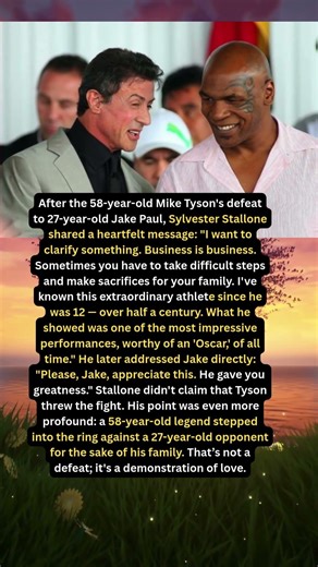 Sylvester Stallone on Tyson’s Heartfelt Fight