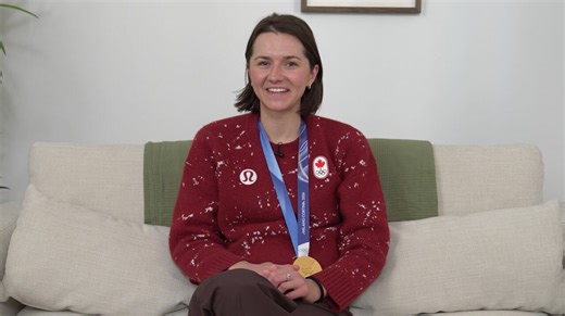 Isabelle Weidemann on the Olympic village dining