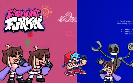 【fnf】QT也来到psy了？全流程展示【含隐藏曲】