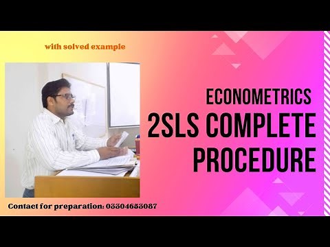 2SLS Complete Procedure With Solved Example || Two Stage Least Square Method (Econometrics)