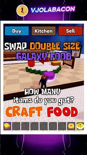 How Many Items Do You Get From a Double-Size Galaxy Swap? Craft Food Roblox #craftfood #roblox
