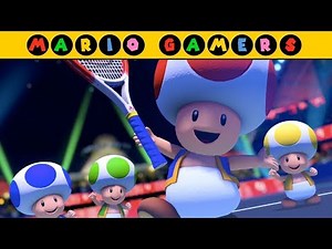 Mario Tennis Aces - Toad vs Toadette (Free Play) | MarioGamers