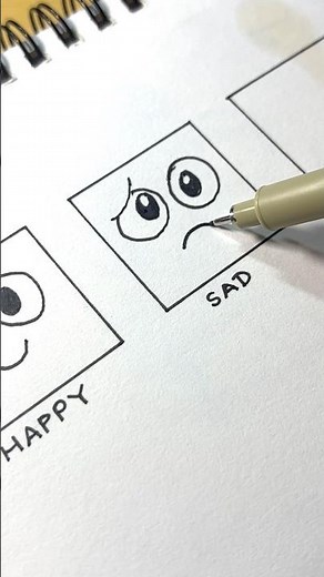 How to draw emotions✨ happy, Sad, Angry #predekinsart #howtodraw #emotions #art #shorts
