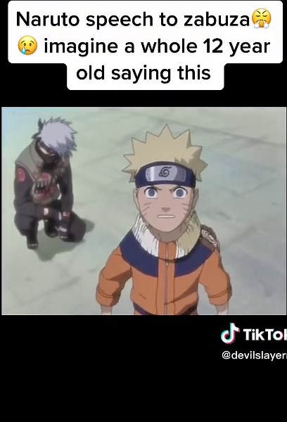 Naruto's Emotional Speech to Zabuza
