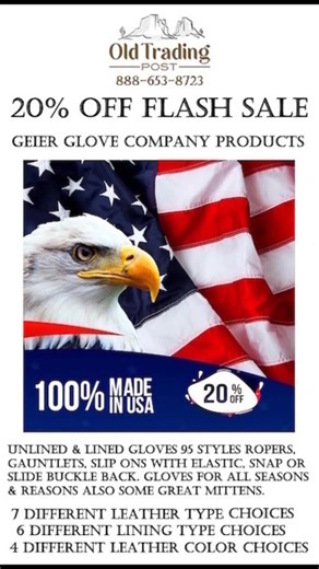 384 reactions · 20 shares | 20% OFF FLASH SALE on Geier Glove Company...