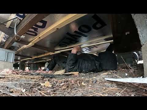 Mobile Home Under bellies on a trailer