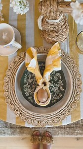 [ bunny napkin tutorial ] This is SO easy to do. #paidlink It adds the cutest detail for Easter and will take you no time to do while you’re already setting the table. Everything on my table is from @target! Drop SPRING below and I’ll send you 🔗s for everything you see here. Tablescape | napkin diy | Easter tutorial | #targetcreator #targethomeambassador | Atlanta Georgia | home decor | Lutz Go Home