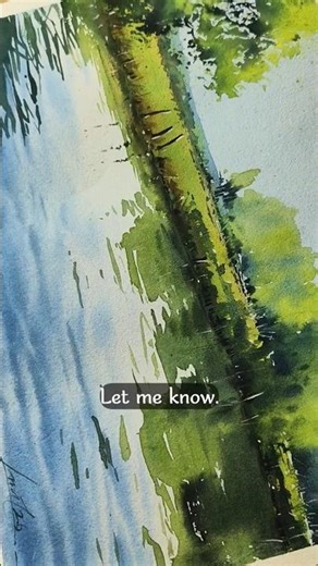 How to Paint Reflection in Watercolor #watercolorpainting #painting #landscapepainting