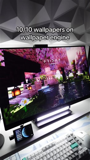 ALL WALLPAPERS 🔗 IN BIO Wallpaper Engine is on Steam. Rainmeter tutorial for the day/date is linked in my bio