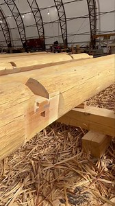 Roof beams almost complete on our latest build!!! One big precision puzzle 👍💪 | Langberg Log Homes