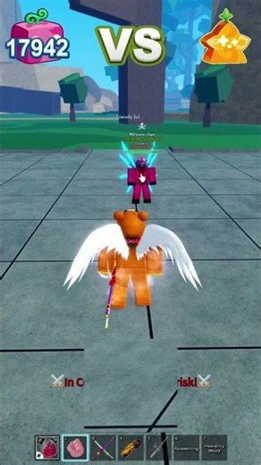 Rubber Vs Light Fruit Damage Comparison In Bloxfruits 🤔#roblox #bloxfruits
