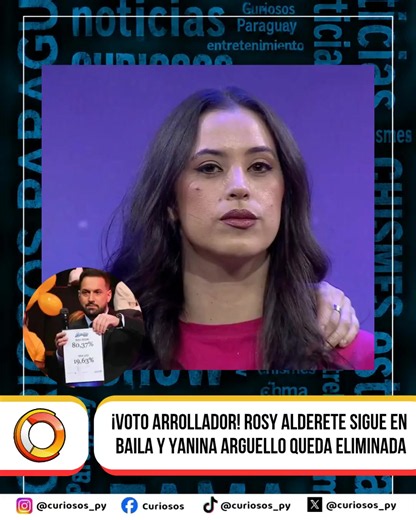 Finalmente, Yanina Argüello y Leo quedaron fuera de la competencia de Baila Conmigo Paraguay, tras no lograr superar el duelo telefónico. La gran sorpresa de la noche fue Rosy Alderete, quien consiguió una verdadera avalancha de votos del público y continúa en carrera. Rosy y Rodri obtuvieron el 80,37% de los votos, asegurando su permanencia en el #Baila2026. De esta manera, Rosy logra imponerse en un teléfono que mantuvo a todos expectantes y continúa con su sueño de llegar cada vez más lejos e