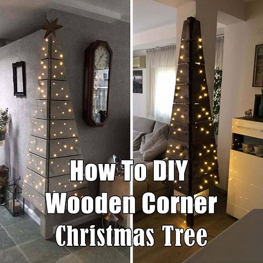 3K views | How To DIY Wooden Corner Christmas Tree Step by step...