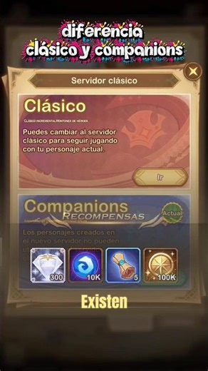diferencia entre modo clásico y companions en afk arena