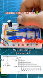 Probando circuito de ruleta de la suerte en protoboard 😅 | La Electrónica