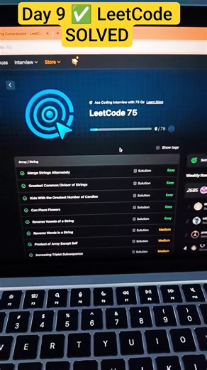 🚀 Solving LeetCode Like a Pro on MacBook 💻 | DSA Shorts | #Coding #LeetCode #shorts