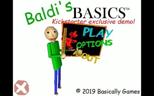 【Baldi's Basics】Baldi's Basics Kickstarter Exclusive Demo的Free Run模式