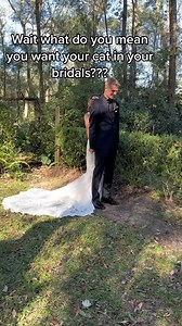 My cat is coming to my wedding end of discussion 🐱 Credit to @xokaybee ✨ #wedding #weddingideas #weddingportrait #bridalportraits #cats #catsofinstagram #catlady #bridetobe #groomtobe #weddingreels | Nearlywed