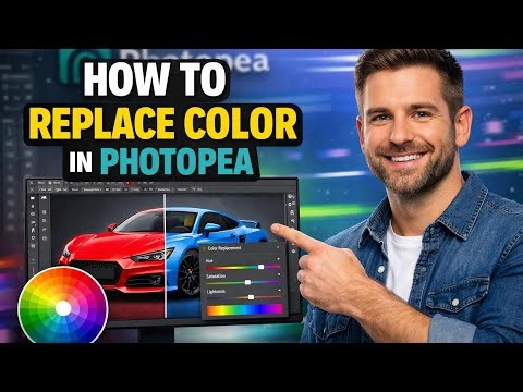 How to REPLACE COLOR in Photopea (Step by Step)
