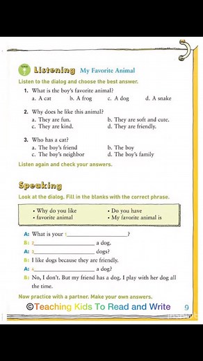 New Pet - Reading Starter - Listening test | Teaching Kids to Read and Write