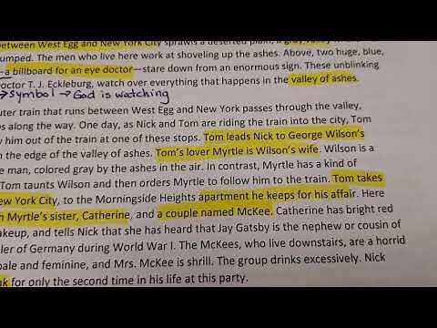 Great Gatsby Ch 2 summary