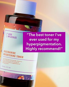 The Good Molecules Niacinamide Toner - rated 4.8⭐️ out of 5⭐️. 💡 Promotes brighter, more even skin 🌤 Use daily over freshly cleansed skin 🐇 Vegan, alcohol-free, and never tested on animals | Good Molecules