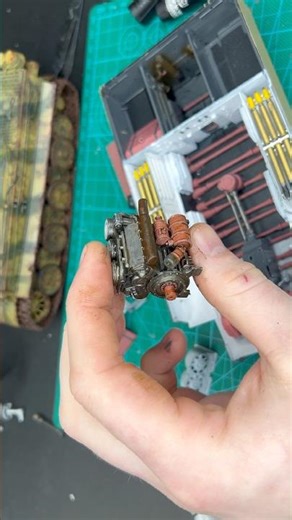 Tiger tank engine painting #scalemodel #hobby #paint #history #acrylicpaint #artist #military #army