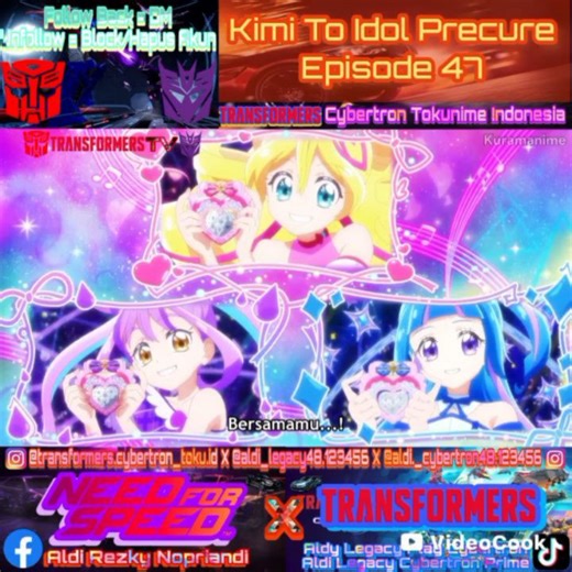 Transformers Cybertron Tokunime Indonesia on Instagram: "[🎥] Kimi To Idol Precure Episode 47 Part 2 Post Admin : Elita-1 Credit : Toei Animation Subtitle : Indonesia Channel : Kuramanime Source : Kuramanime . . . ➖➖➖➖➖ ⏺ ⏺ ⏺ ⏺ ⏺ ➖➖➖➖➖➖➖➖➖ CopyRight by Toei Animation Credit: ( Precure is Owned by Toei ) By Admin : Elita-1 ➖➖➖➖➖➖➖➖➖ Jangan Lupa Bantu Follow @transformers.cybertron_toku.id X @aldi_legacy48.123456 X @aldi._cybertron48.123456 Follow Our Partner: Jangan Lupa Bantu Follow @transformer