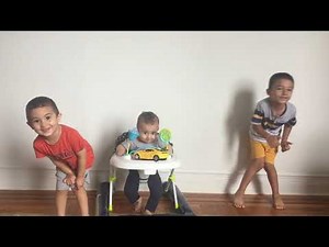 Kids singing and dancing to Jack Hartmann Tooty Ta