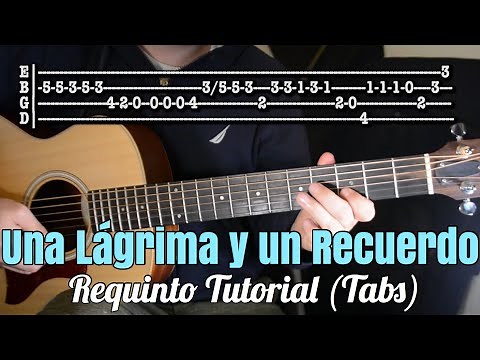 Una Lagrima y un Recuerdo- Requinto / Intro Tutorial de Guitarra (Miramar ) TABS