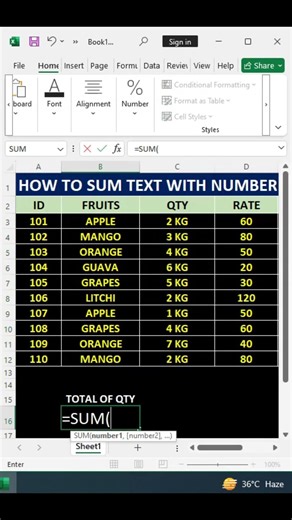 How to add Text with Numbers in Excel #excel #addtext #nkexcelclasses #kritikaexcel