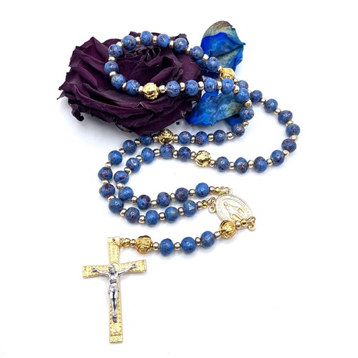 Handmade Rose Petal Rosary – Red & Blue Rose Series | Catholic Rosary | Memorial Rosary | One-of-a-kind Floral Rosary Keepsake - Etsy