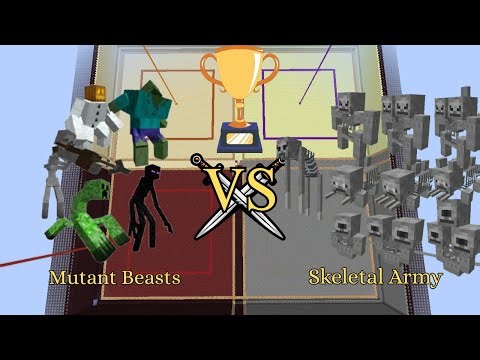 Mutant Beasts vs Skeletal Army | Minecraft 1.12.2