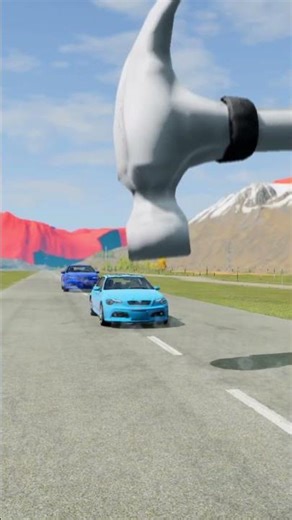 Big and Small cars machines vs clap #beamngdrive #23