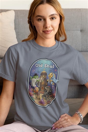 Old Shul Comfort Colors 1717 Shirt Funny Jewish Fish Underwater Graphic Tee - Etsy