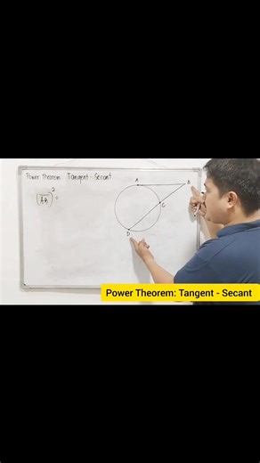 Power Theorem: Tangent - Secant #math #teacher #education #fblifestyle Part 3 | Moises Carlos