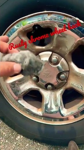 RUSTY WHEEL CLEANING HACK! The absolute BEST way to clean dirty rusty tarnished wheels! #detailing