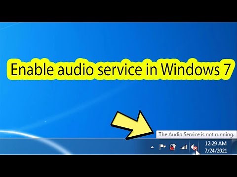How to fix the audio service is not running windows 7