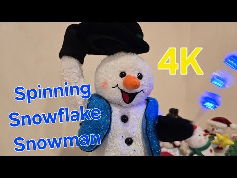 Spinning Snowflake Snowman | Christmas 2002 | Gemmy Industries Corp. 4K ☃️