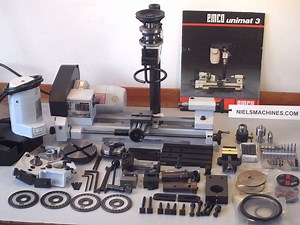 Emco Unimat 3 Lathe with Milling Attachment and extra Motor