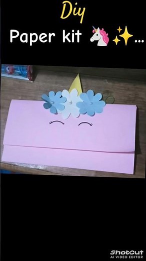 Diy paper kit 🦄🌈✨... #diy #unicorncraft #papercraft #ytshorts #shortvideo