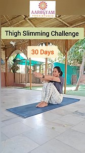 Thigh slimming challenge . . #thighfat #fatlossjourney #fatlosstips #fit #getfit #healthcoach #myworkout #vibes | Aarogyam Yoga Studio