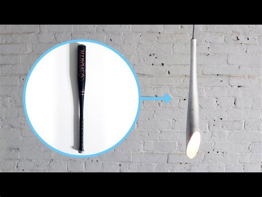How to make a lamp out of a baseball bat